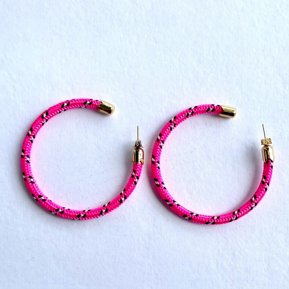 Utility Rope Hoop Earrings 💕